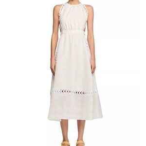Coralie Heart Lace Midi Sandro Dress